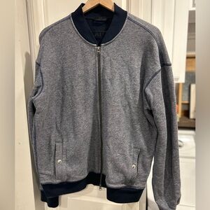 ATM Anthony Thomas Melillo Gray Jacket with Navy Collar